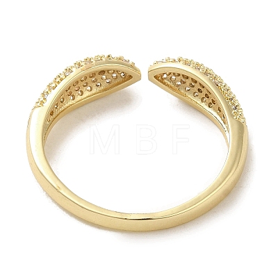 Brass Micro Pave Cubic Zirconia Rings for Women RJEW-E295-23G-1