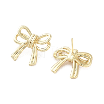 Rack Plating Brass Stud Earring EJEW-C081-30G-1