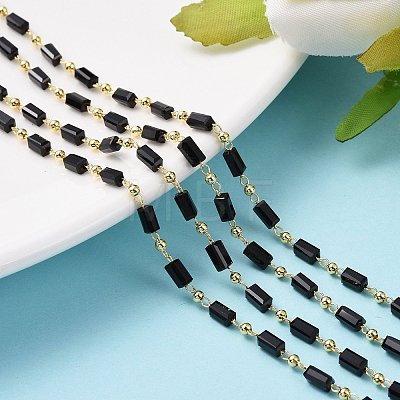 3.28 Feet Handmade Glass Beaded Chains X-CHC-F008-B05-1