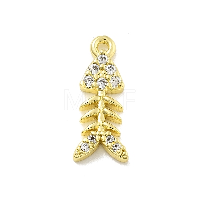 Rack Plating Brass Micro Pave Cubic Zirconia Pendants KK-D359-40G-1