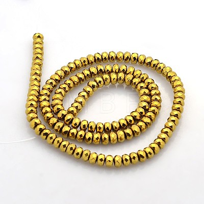 Electroplate Non-magnetic Synthetic Hematite Beads Strands G-J208D-05-1