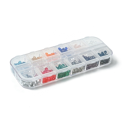 480Pcs 12 Colors Imitate Austrian Crystal Bicone Glass Beads GLAA-FS0001-66-1