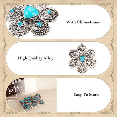 10Pcs 5 Styles Synthetic Turquoise Pendants TIBEP-TA0001-13-1