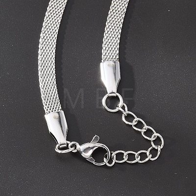 Tarnish Resistant Stainless Steel Network Chains/Mesh Bracelets Bracelets BJEW-I274-13S-1