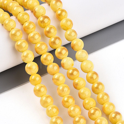 Natural Mashan Jade Beads Strands G-A255-A01-02D-1