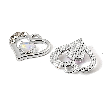 UV Plating Alloy Glass Pendants FIND-K032-11P-1
