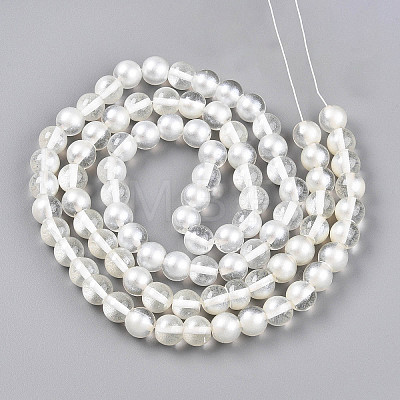 Baking Paint Transparent Glass Beads Strands DGLA-N011-10mm-01-1