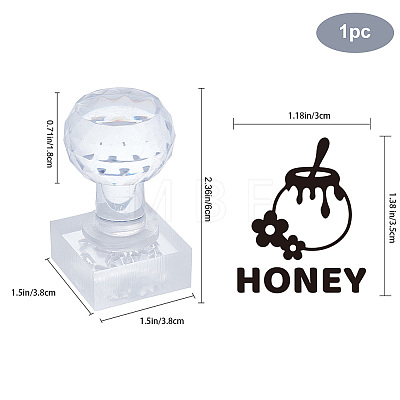 Clear Acrylic Soap Stamps with Big Handles DIY-WH0438-039-1