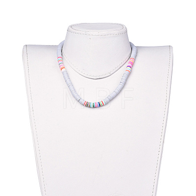 Handmade Polymer Clay Heishi Beaded Necklaces NJEW-JN02448-05-1
