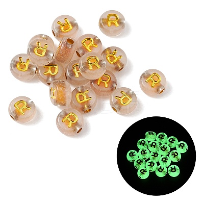 Luminous Transparent Acrylic Beads OACR-P037-01B-R-1