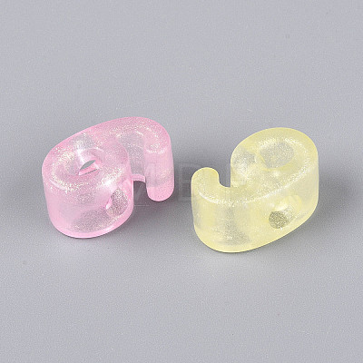 Luminous Frosted Transparent Acrylic Beads TACR-T029-21G-1