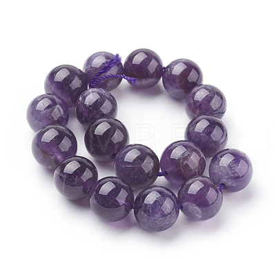 Natural Amethyst Beads Strands G-G099-12mm-1-1