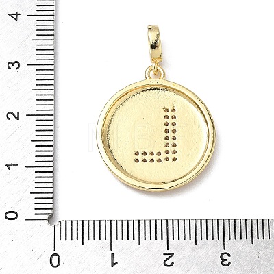 Brass Micro Pave Clear Cubic Zirconia Pendants KK-L253-17G-L-1