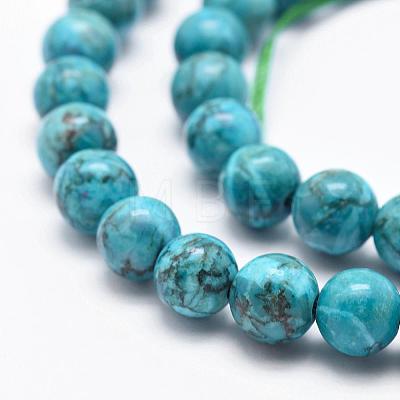 Natural Marble Beads Strands G-K211-8mm-E-1