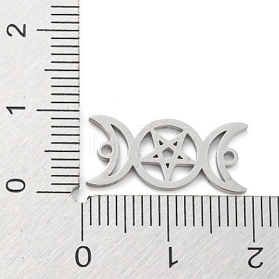 Tarnish Resistant 304 Stainless Steel Hollow Connector Charms STAS-P332-01P-1