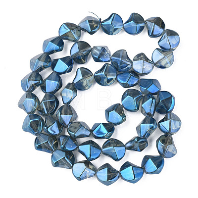 Electroplate Glass Beads Strands EGLA-N008-019-C02-1