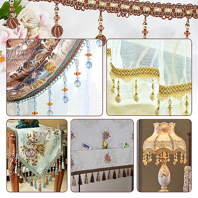 Curtain Plastic Beaded Fringe Trim OCOR-WH0090-69A-1
