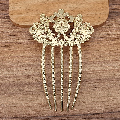 Alloy Hair Comb Findings PW-WG28420-04-1