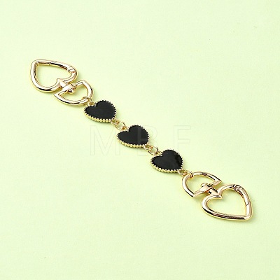 Alloy Enamel Heart Link Bag Chain FIND-YW00003-01-1