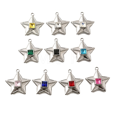 304 Stainless Steel Pendants STAS-Q346-08P-1