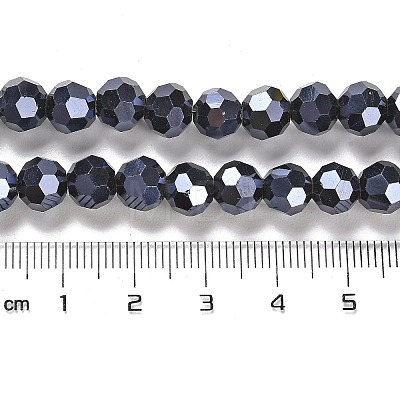 Electroplate Opaque Glass Beads Strands EGLA-A035-P8mm-A18-1