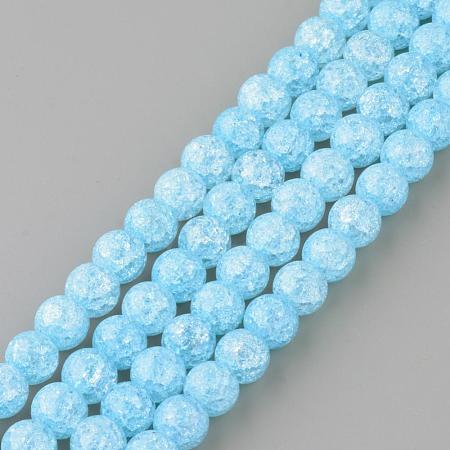 Synthetic Crackle Quartz Beads Strands GLAA-S134-10mm-13-1