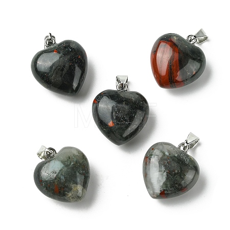 Natural African Bloodstone Pendants G-F820-10A-11-1