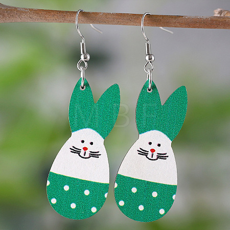 Easter Wood Dangle Earrings FS-WGE0D87-06-1