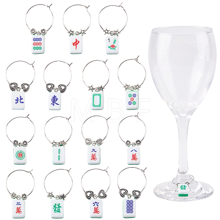 110Pcs 2 Styles Resin Pendants RESI-BM0001-16-1