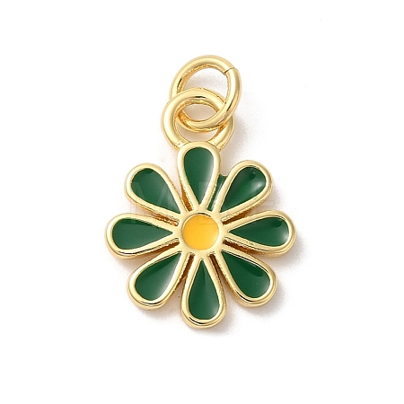 Rack Plating Brass Enamel Pendants KK-Z056-47G-02-1