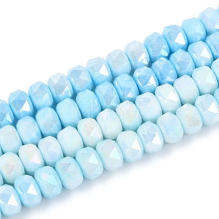 Anti-Tarnish Electroplate Glass Beads Strands GLAA-T025-6mm-11B-1