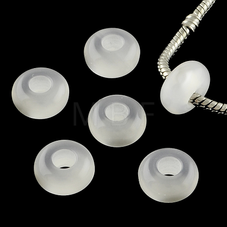 Imitation Cat Eye Resin European Beads X-RPDL-S001-12-1
