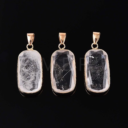 Natural Quartz Crystal Pendants G-N349-03A-G-1