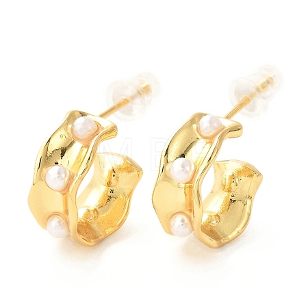 Brass Dangle Stud Earrings EJEW-F273-13G-1