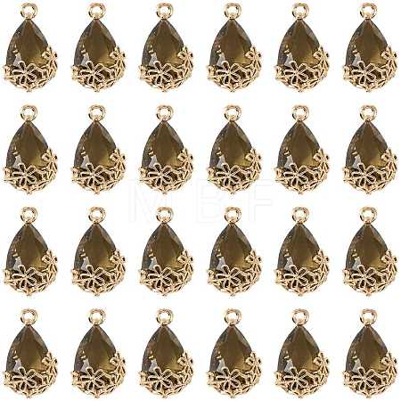 Transparent Glass Pendants GLAA-FZ0001-02F-1