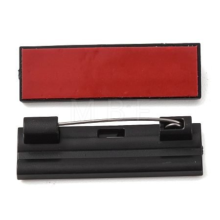 Plastic Adhesive Back Bar Pins with Iron Pins JEWB-B045-01F-1