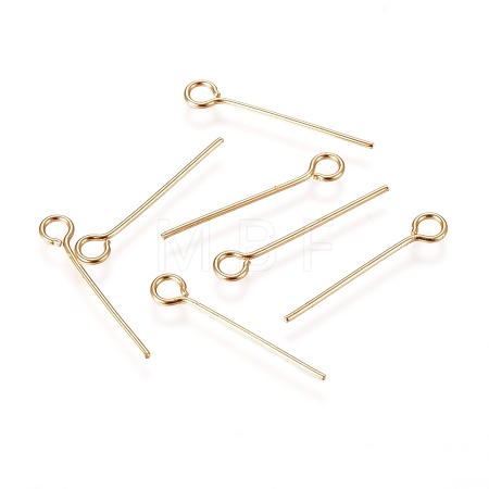 304 Stainless Steel Eye Pins X-STAS-L238-005B-G-1