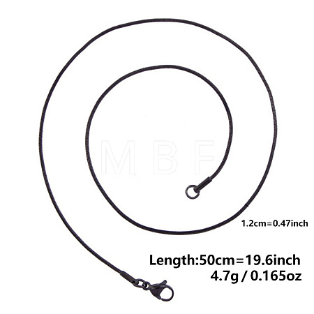 1.2MM Unisex 304 Stainless Steel Snake Chains Necklaces YO4082-9-1