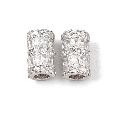 925 Sterling Silver Micro Pave Clear Cubic Zirconia Beads SE-CBAF1B2-16D-P-1