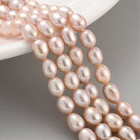Natural Cultured Freshwater Pearl Beads Strands PEAR-P062-06D-1-1