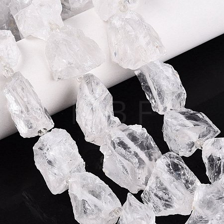 Natural Quartz Crystal Rough Beads Strands G-Q606-93-1