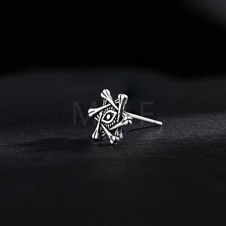 Brass Stud Earrings for Men WG7D598-01-1