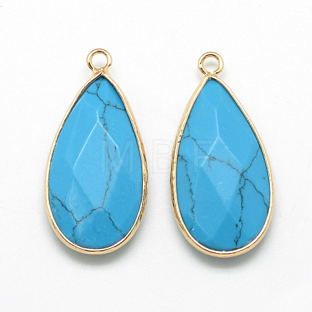 Synthetic Turquoise Pendants X-G-S221-11G-1