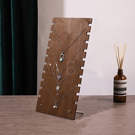 10-Slot L-Shape MDF & Iron Pendant Necklace Jewely Display Stands NDIS-G008-03B-1