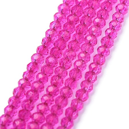Electroplate Glass Beads Strands GLAA-F079-A-04-1