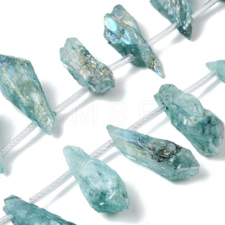 Electroplated Natural Quartz Crystal Beads Strands G-G890-A-11-1