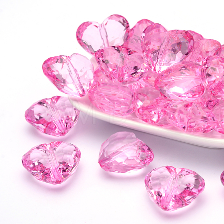 Transparent Acrylic Beads X-PL318Y-4-1