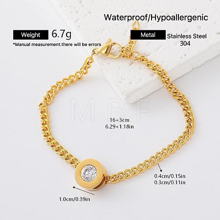 304 Stainless Steel Link Bracelets for Women NS7059-6-1