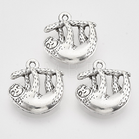 Tibetan Style Alloy Pendants TIBEP-T009-11AS-RS-1