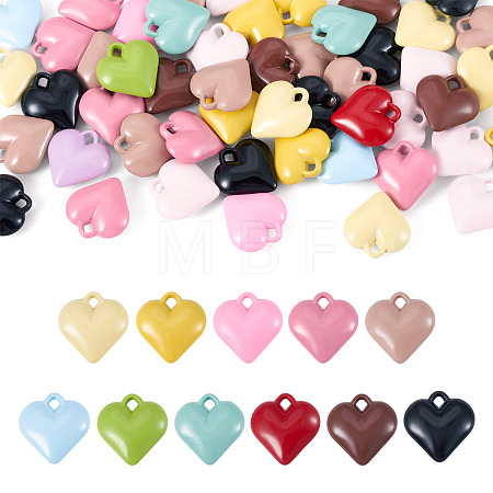 50Pcs Baking Paint Acrylic Pendants OACR-TA0004-83C-1